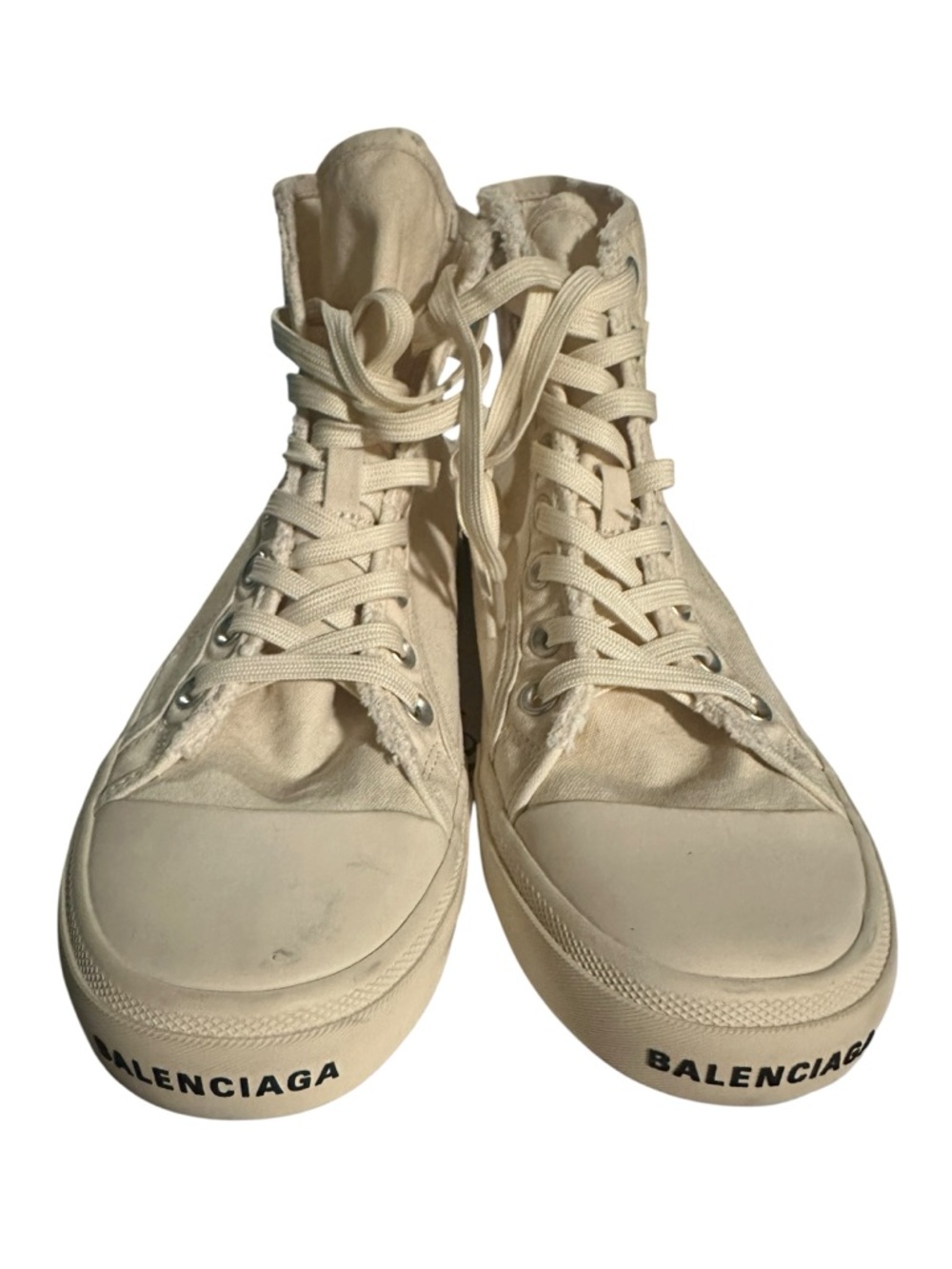 Balenciaga Cream High-Top Canvas Sneakers size 9/42 (unisex)